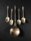 (5) English Apostle Sterling Silver Spoons