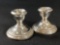 Pair of Sterling Silver Weighted Candlesticks 