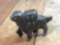 Vintage St. Bernard Dog Cast Iron Bank w/ Back Pack