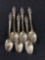 Set of (6) Sterling Silver Teaspoon Set unknown maker