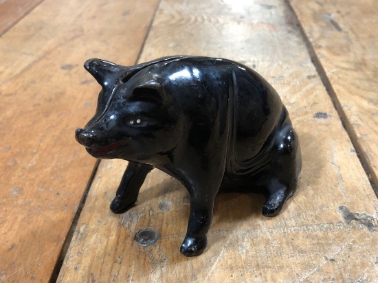 Vintage Cast Iron Pig Bank