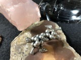 Mexico Silver Grape Screw-on Earrings