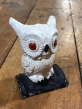 Vintage Cast Iron Owl Bank