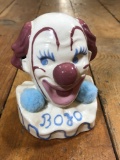 Bozo The Clown Ceramic Head By Le Bow of Calif Pottery
