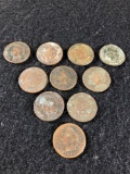 (10) Pennies Indian Head 1891- 1898