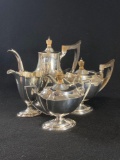 Sterling Silver Blair and Crawford Antique 4-Piece Tea and Coffee Service