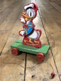 1940's Fisher Price Donald Duck Pull Toy ...Walt Disney Productions 400-500