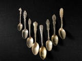 (8) Illinois and St. Louis Sterling Silver Souvenir Spoons