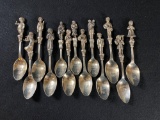(13) Reed & Barton Silver Plated Christmas Spoons
