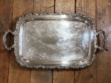 Silver Plated Footed Serving Tray