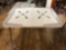 Empire Furniture Mid Century Modern Formica and Chrome Dining Table w/ Leaf,