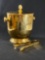 William Adams 24k Gold Plated Ice Bucket w/ Tongs