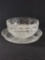 Glass Salad Bowl and Relish Platter