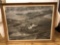 1950's Black and White Print of Grain Terminal/ Burbank Wa. In Wood Frame