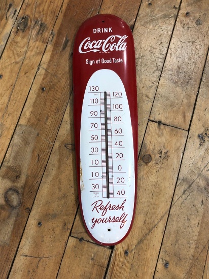 1949 Coca Cola Cigar Thermometer