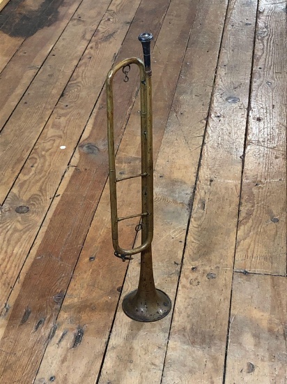 Vintage H.N. White Cleveland O. Brass Bugle w/ King Mouthpiece