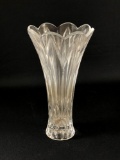 Clear Glass Vase w/ Ruffled Edge