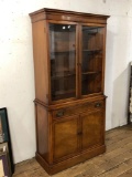 1950's Duncan Phyfe Style Mahogany China Hutch