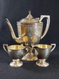 BM Co. 1926 Arlington Pattern Teapot, Creamer, & Sugar