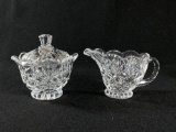 Crystal Cream & Lidded Sugar Dishes