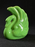 Alamo Pottery Company of San Antonio Tx. (1945-1951) Green Swan Vase, Mold # 725