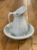 W.E. Corn Royal Iron Stone Pitcher and Wash Basin