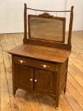 Vintage Comode w/Beveled Mirror