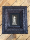Ornately Carved Picture Frame w/ Photograph of Unknown Lady
