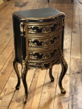 Black and gold Jewelry Armoire w/ (3) Drawers