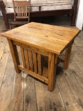 Mission Oak End Table w/ Drawer and Lower Shelf