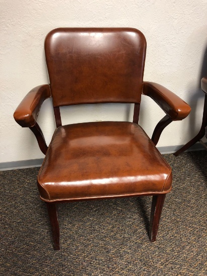 (5) SteelCase & Mahogany Armchairs