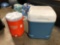 1-5 Gallon Gott Water Cooler & 1- Igloo Rolling Ice Chest