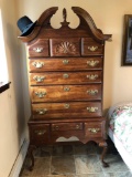 Walnut Federal Style 2-Piece Highboy