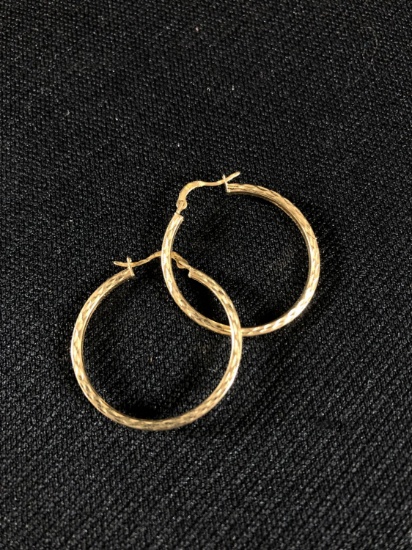 10k yellow gold from Israel hoop earrings 1.2 grams