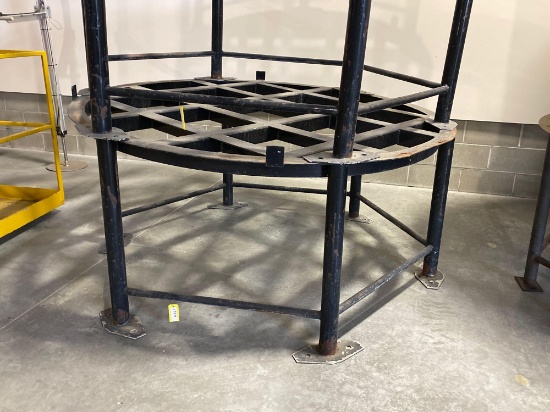 Custom Steel Slope Bottom Tank Stand 76" dia, 37" to 32" slope