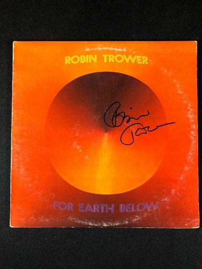 Robin Trower "For Earth Below" Autographed Album signed by Robin Trower