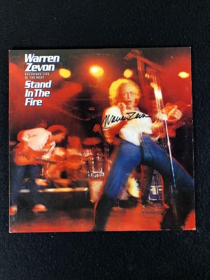 Warren Zevon "Stand In The Fire" Autographed Album