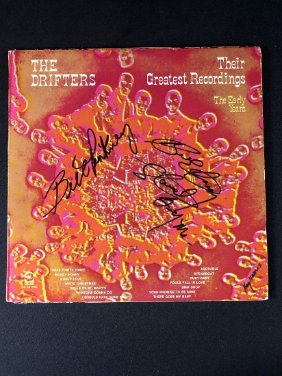 The Drifters "Their Greatest Recordings" Autographed Album signed by Bill Pinkney