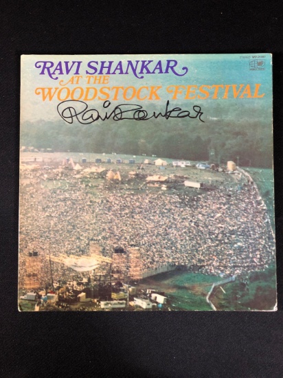 Ravi Shankar "At The Woodstock Festival" Autographed Album