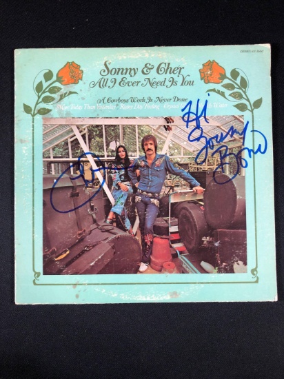 Sonny and Cher "All I Ever Need Is You" Autographed Album