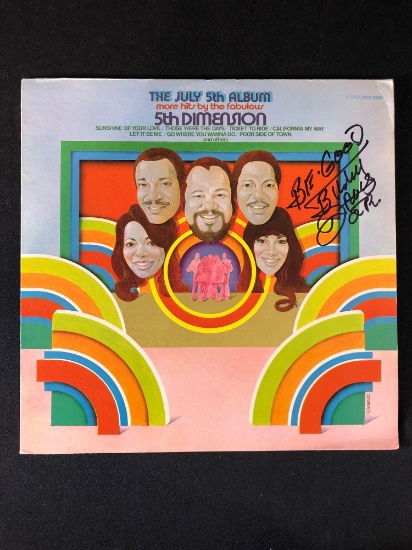 5th Dimension "The July 5th Album" Autographed Album Signed by Billy Davis Jr. Only