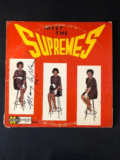 The Supremes "Meet the Supremes" Autographed Album Cover Only