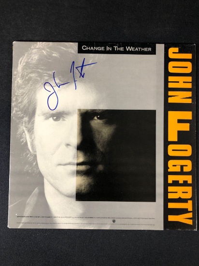 John Fogerty "Change In The Wind" Autographed Album -Cover Only