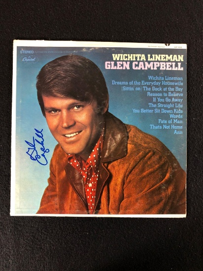 Glen Campbell "Wichita Lineman" Autographed Album
