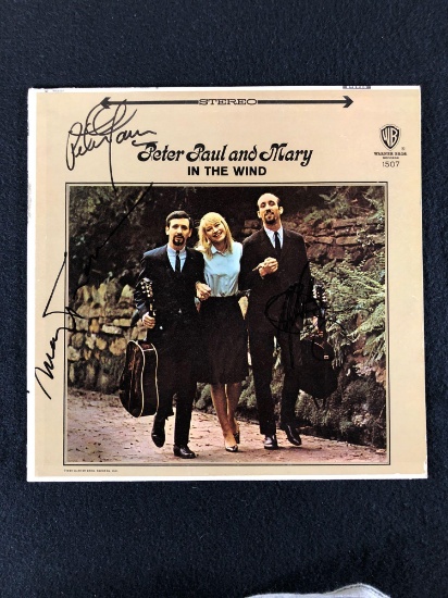 Peter, Paul and Mary "In The Wind" Autographed Album