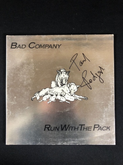 Bad Company "Run With The Pack" Autographed Album by Paul Rodgers