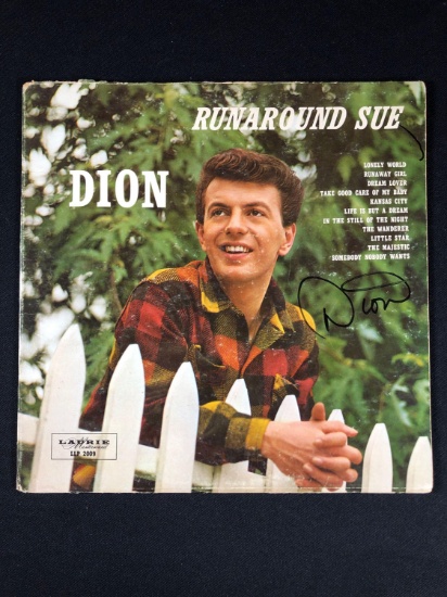 Dion "Runaround Sue" Autographed Album (Cover Only)