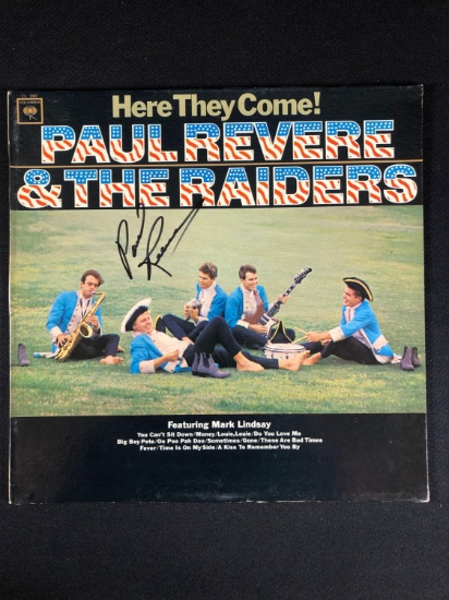 Paul Revere and The Raiders "Here They Come" Autographed by Paul Revere (Cover Only)