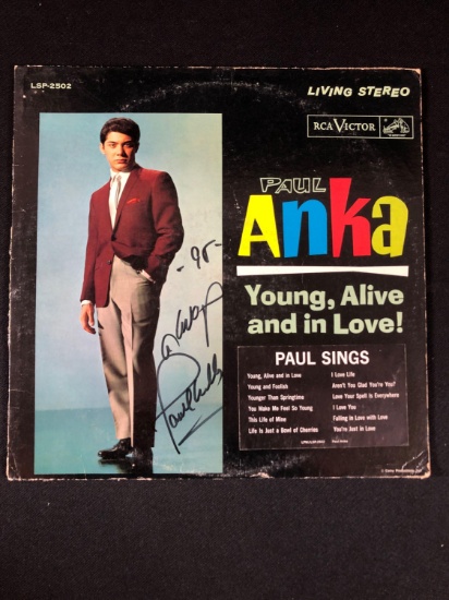 Paul Anka "Young, Alive and In Love" Autographed Album