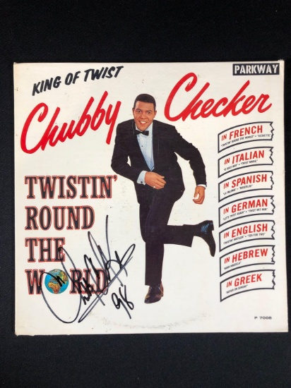Chubby Checker "Twisting Around The World" Autographed Album
